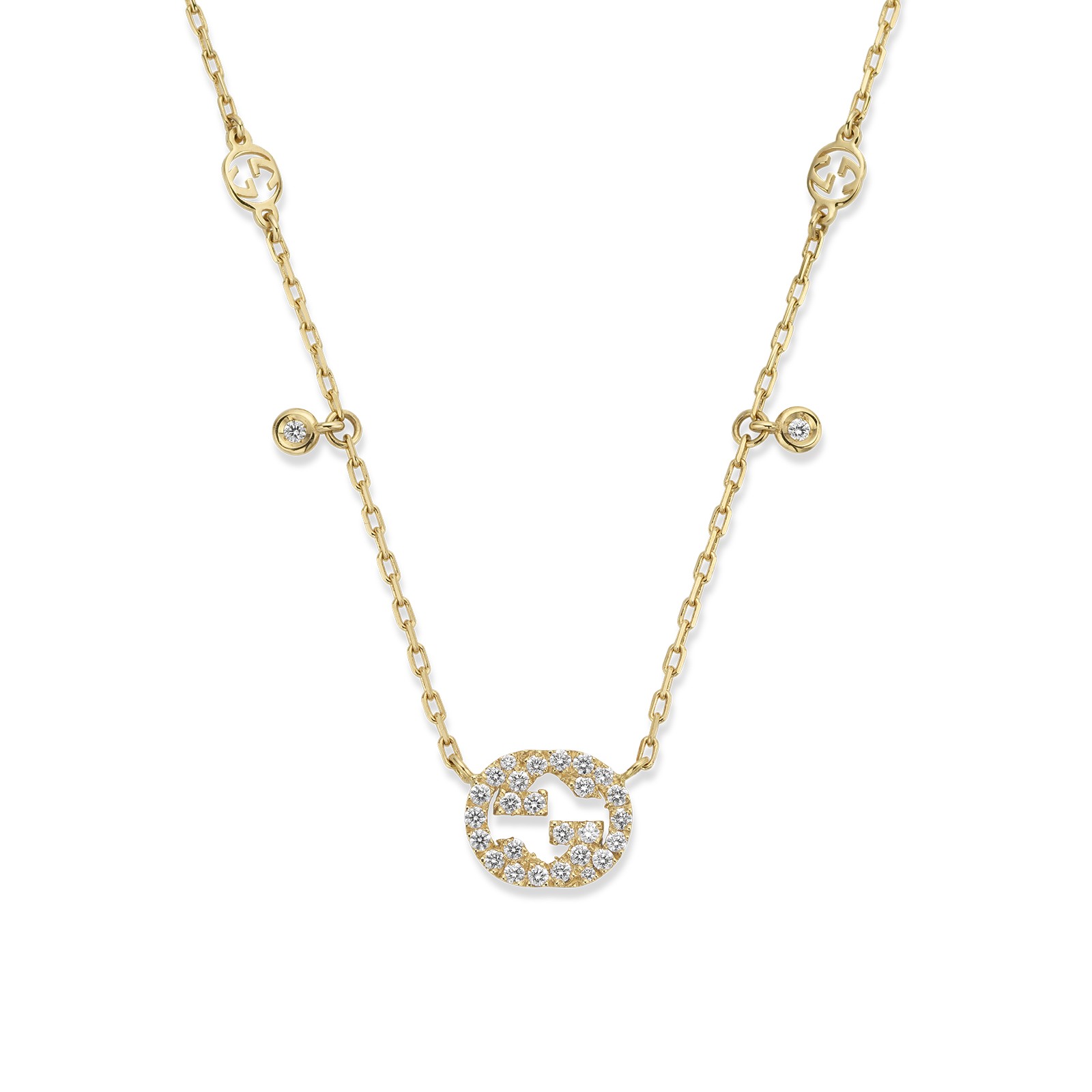 JEWELRY Y Gucci Interlocking Yellow Gold Necklace YBB729402002