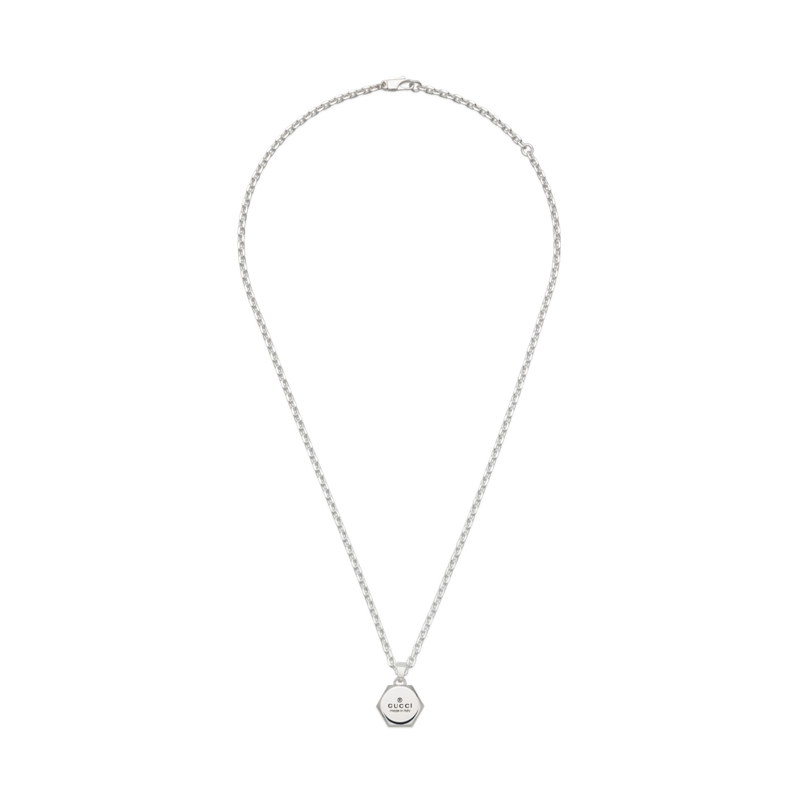 Gucci Trademark Sterling Silver Necklace YBB779175002