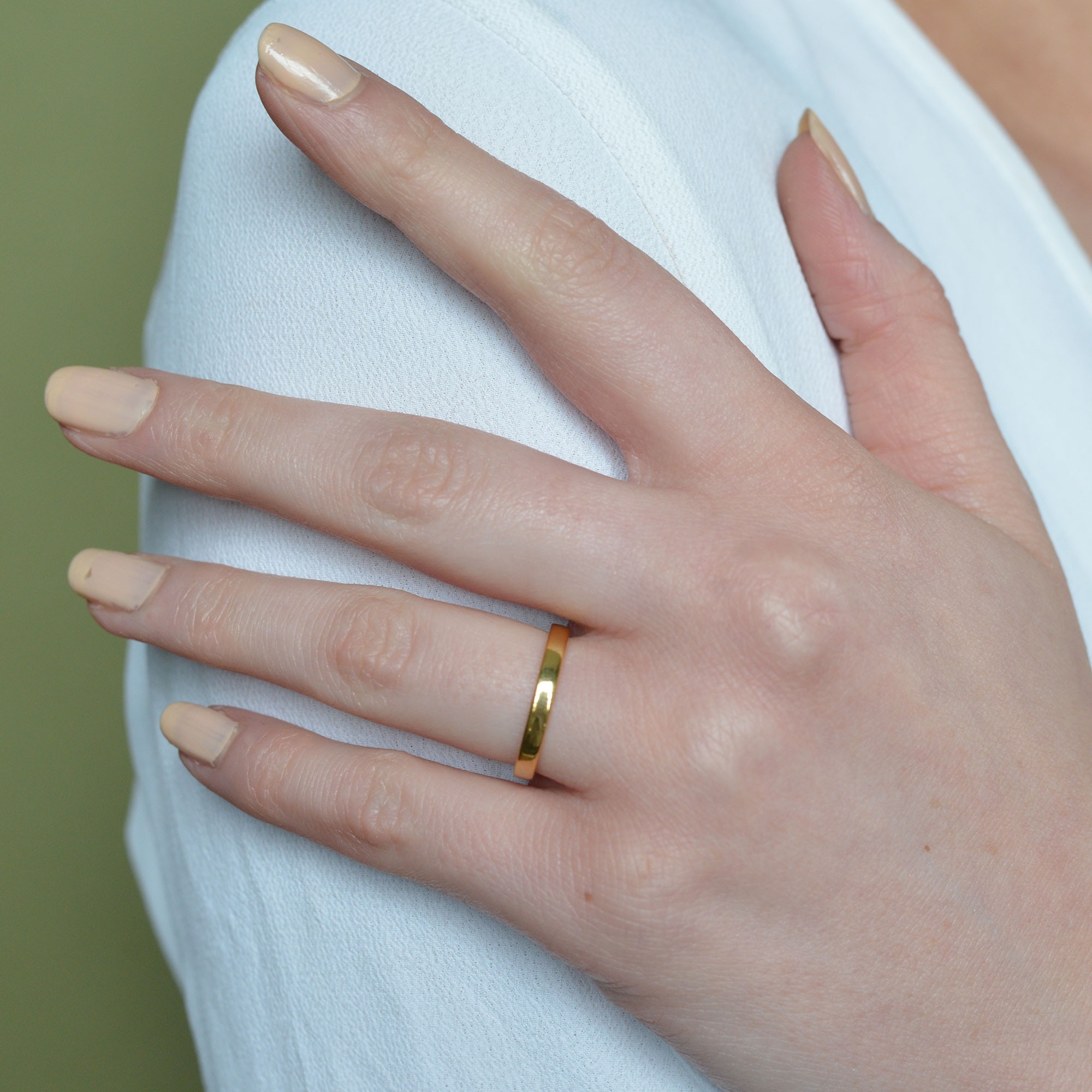 Pure Gold Soft Court Wedding Ring