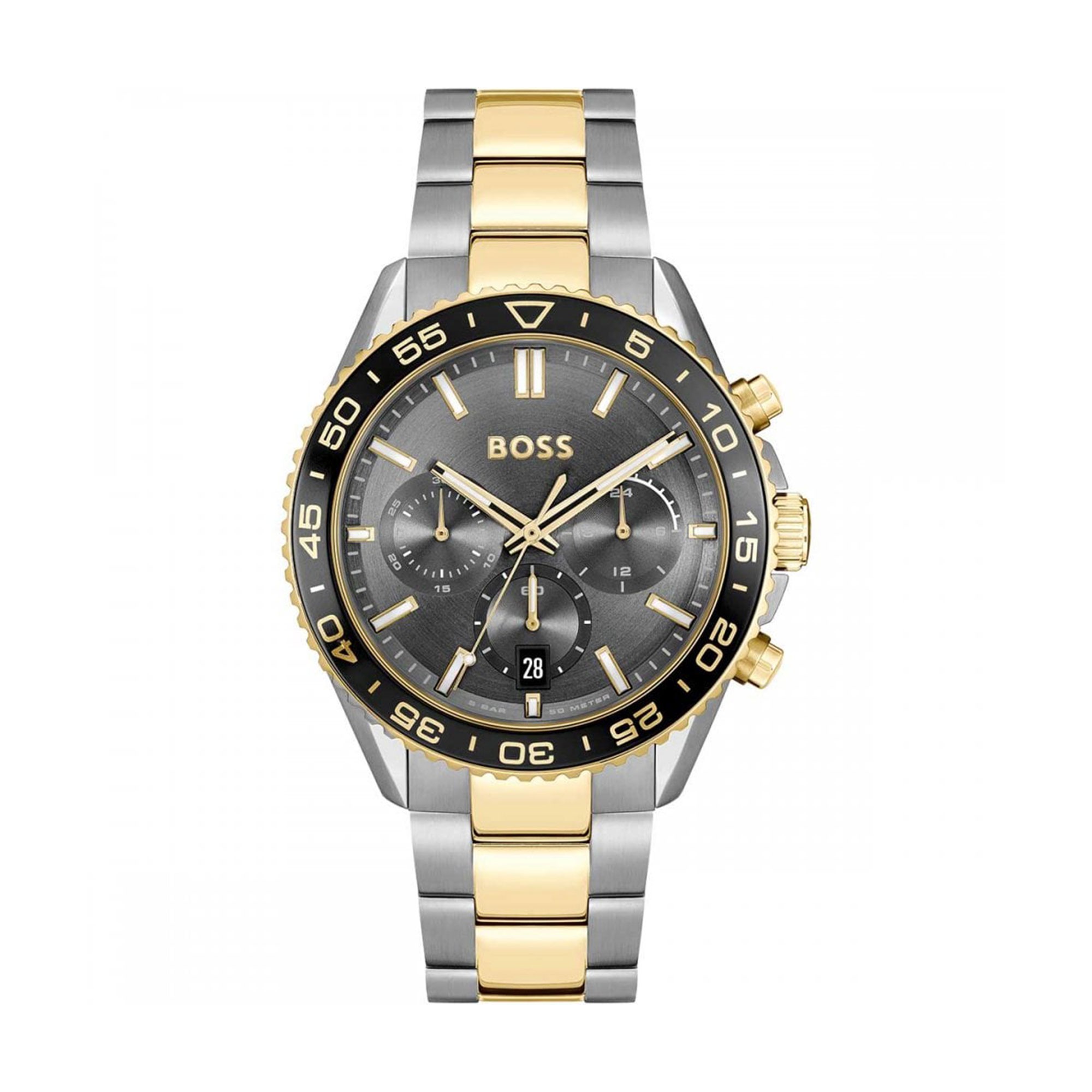 BOSS Runner 43mm Two Tone Mens Watch 1514144