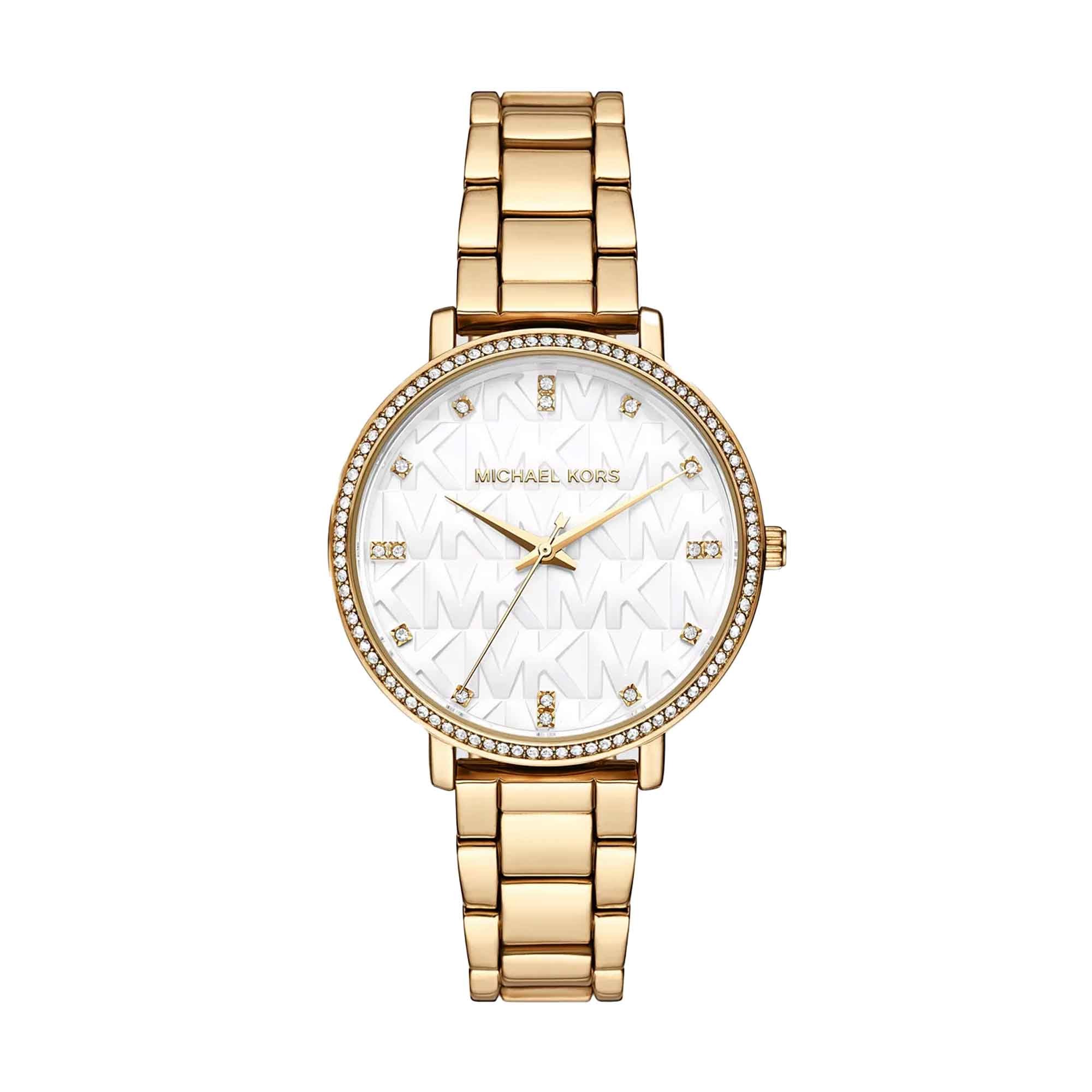 Michael Kors Pyper Quartz Gold Tone Ladies Watch MK4339 Diamond Accent 1.49\