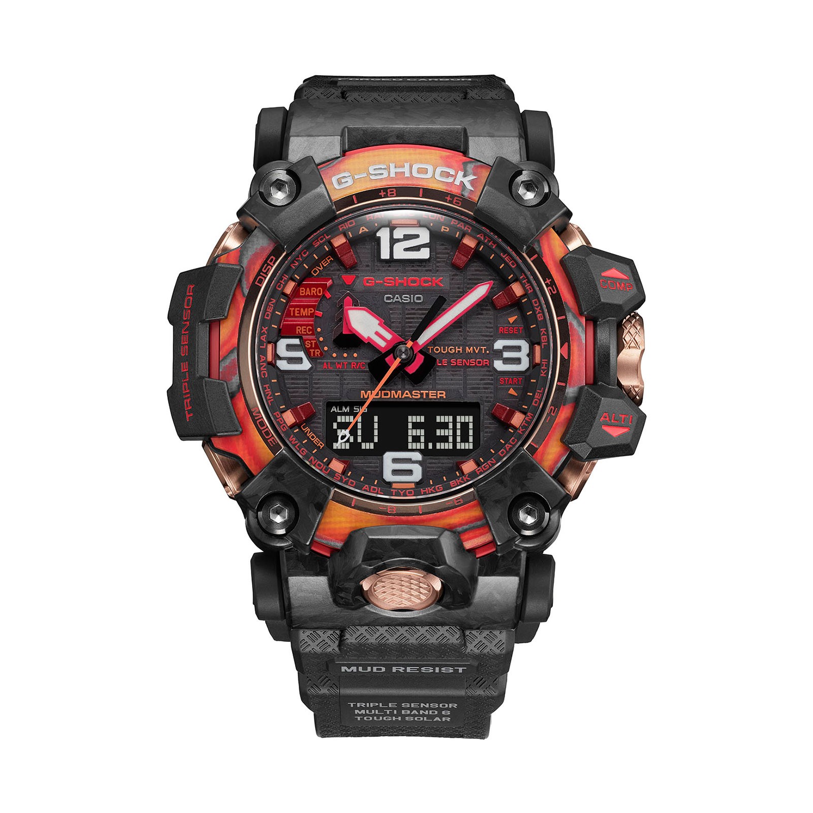 G-SHOCK Master of G Land Mudmaster 40th Anniversary Flare Red