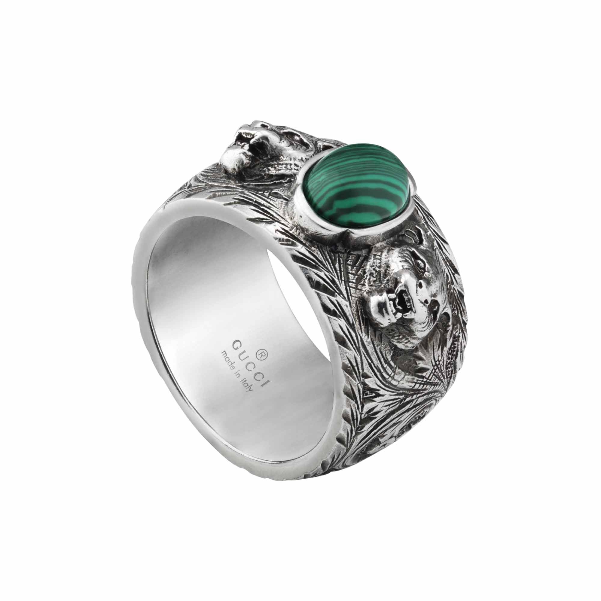 Gucci Small Feline Head Sterling Silver Ring YBC461991001