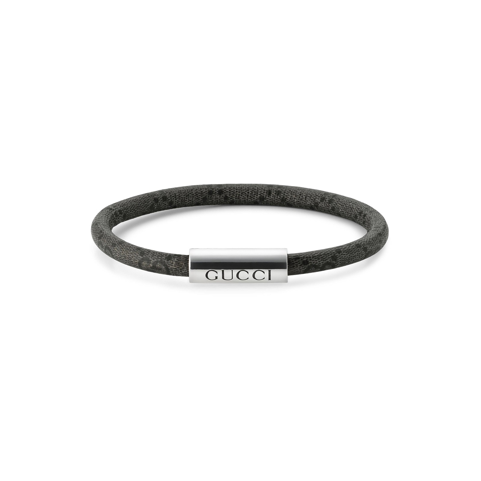 Gucci Tag Supreme Leather Bracelet YBA797156002 - Size XL