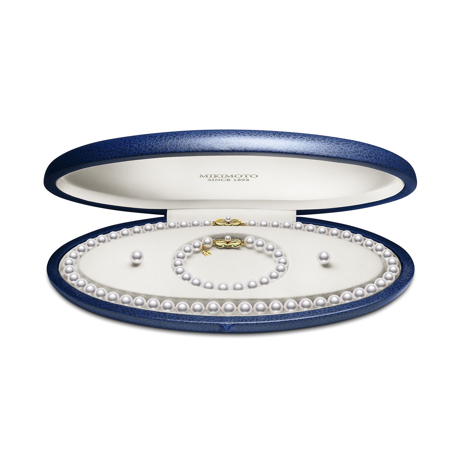 Mikimoto Classic 18ct Yellow Gold Akoya Pearl Necklace, Bracelet Mikimoto Classic 18ct Yellow Gold Akoya Pearl Necklace, Bracelet