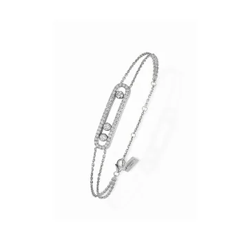 Messika Move Classique Pav&eacute;  White Gold 0.65ct Diamond Bracelet 03995-WG