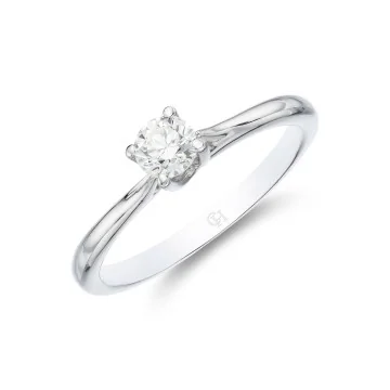 18ct White Gold Brilliant Cut 0.70ct Diamond Cluster Ring