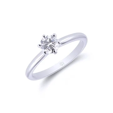 18ct White Gold Brilliant Cut 0.70ct Diamond Cluster Ring