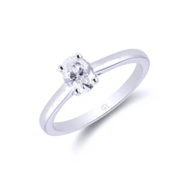 18ct White Gold Oval Cut Tanzanite and Brilliant Cut Diamond 3.12ct Three Stone Ring