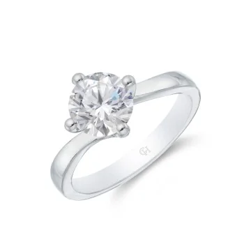 Platinum Oval Cut 0.75ct Diamond Halo Solitaire Ring 