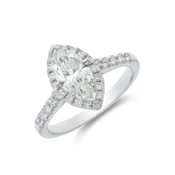9ct Yellow Gold Brilliant And Baguette Cut Diamond 0.83ct Open Cluster Ring