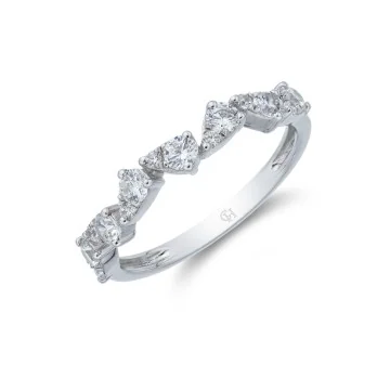 18ct White Gold Brilliant Cut 0.55ct Diamond Pear Shaped Eternity Ring