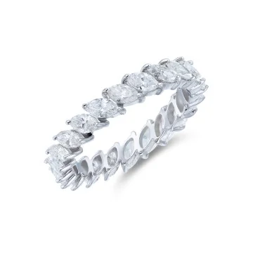 18ct White Gold Marquise Cut 2.00ct Diamond Eternity Ring
