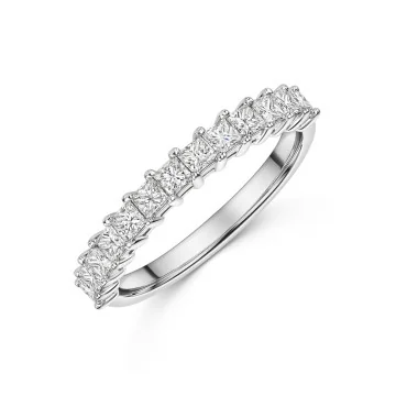 9ct White Gold Princess Cut 0.50ct Diamond Eternity Ring 