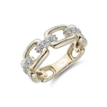 1857 9ct 2 Colour Gold Brilliant Cut 0.50ct Diamond Fancy Band