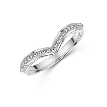9ct White Gold 2.5mm Wishbone Wedding Ring