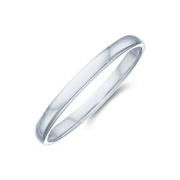 Ladies Platinum 2mm Light Court Wedding Ring
