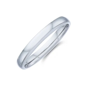 Ladies Platinum 2.5mm Medium Court Wedding Ring