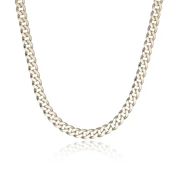 9ct Yellow Gold Gents 20' 9.65mm Curb Chain Necklace