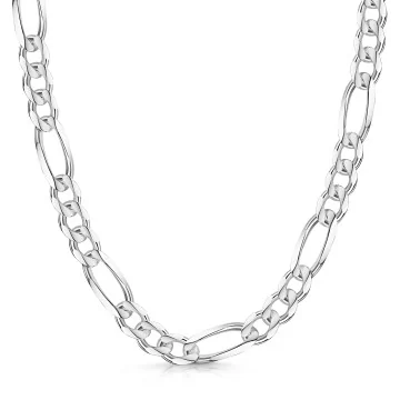 Sterling Silver 180 Diamond Cut Figaro Chain