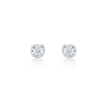18ct White Gold Brilliant Cut 0.15ct Diamond Stud Earrings