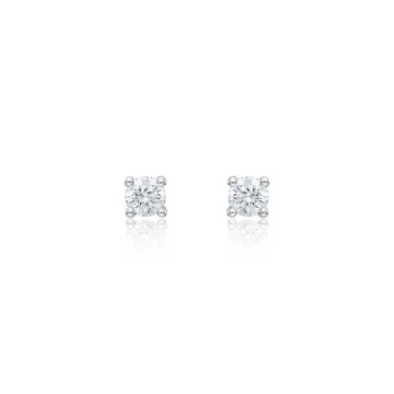18ct White Gold Brilliant Cut 0.25ct Diamond Stud Earrings