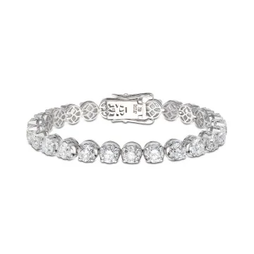 18ct White Gold Brilliant Cut 18.00ct Diamond Tennis Bracelet