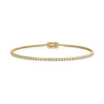 18ct Yellow Gold Brilliant Cut 1.00ct Diamond Bracelet