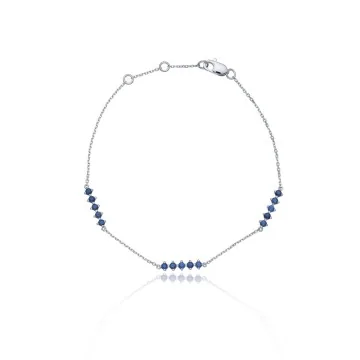 9ct White Gold 0.45ct Sapphire Bracelet