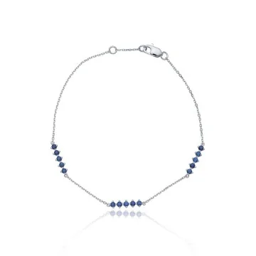 9ct White Gold 0.45ct Sapphire Bracelet