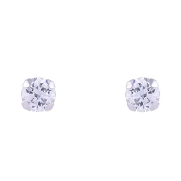 9ct White Gold Brilliant Cut Cubic Zirconia Stud Earrings