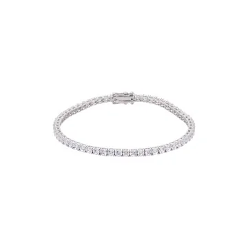 9ct White Gold Cubic Zirconia Bracelet