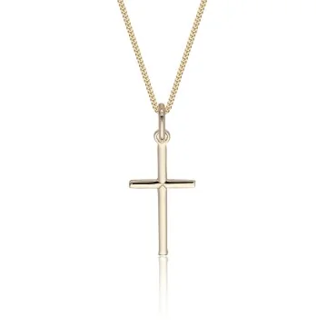 9ct Yellow Gold Fine Cross Pendant