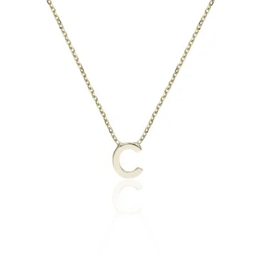 9ct Yellow Gold  'C' Letter Necklace