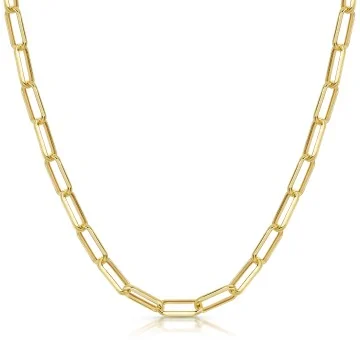 9ct Yellow Gold 20" Paper Chain Necklet
