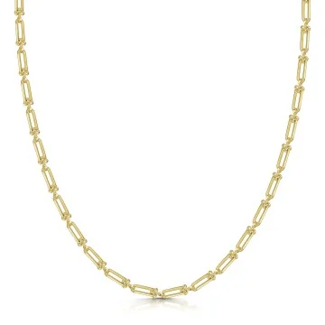 9ct Yellow Gold 18 Inch Mini Industrial Chain Necklet