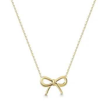 9ct Yellow Gold Bow Pendant