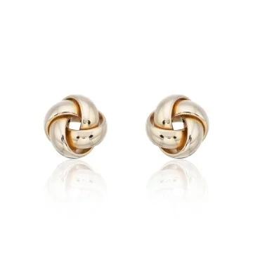 9ct Yellow Gold Knot Stud Earrings