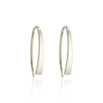 9ct Yellow Gold Pull Through Drop Earrings