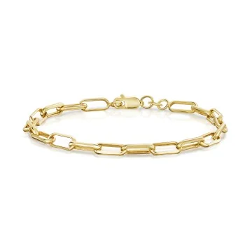 9ct Yellow Gold Paper Chain Bracelet