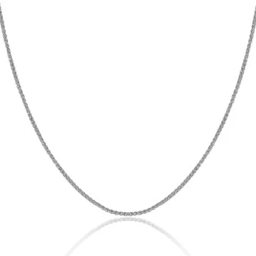 9ct White Gold 18 Inch Spiga Chain