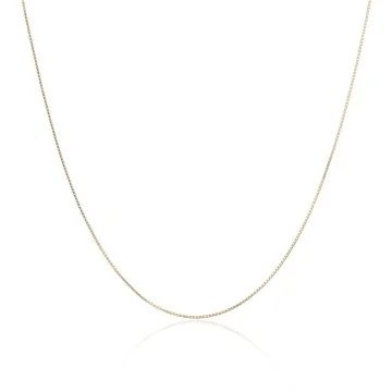 9ct Yellow Gold 0.7mm 16-18inch Box Chain
