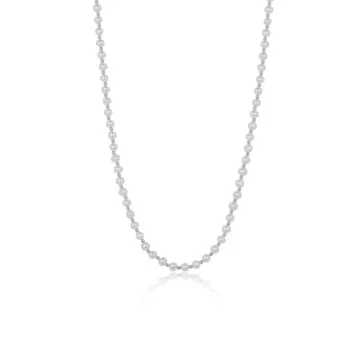 9ct Yellow Gold Pearl And Ball Beaded Necklace