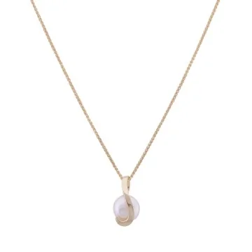 9ct Yellow Gold Pearl Drop Pendant