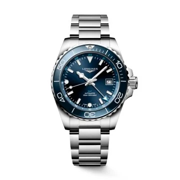 Longines Hydroconquest GMT Automatic 41mm Watch L3.790.4.96.6