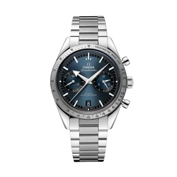 OMEGA Speedmaster 57 Mens Watch O33210415103001 Blue Dial Steel Bracelet