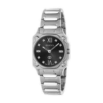 Gucci G-Flat 24mm Diamond Set Watch YA166507
