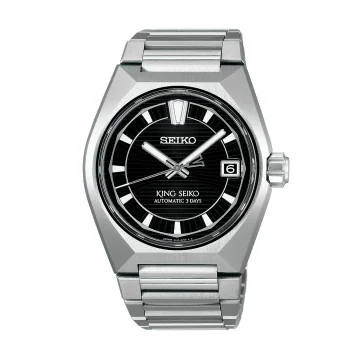 Seiko King VANAC Tokyo Highway 41mm Titanium Night Black Watch HKF003J1