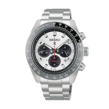Seiko Prospex Speedtimer Racing Solar Chronograph Silver Watch HBJ001P1