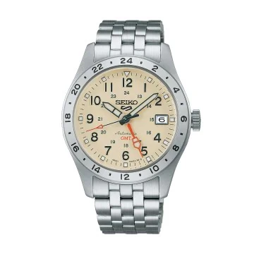 Seiko 5 Sports Field GMT Watch in Desert Sand HDB002K1